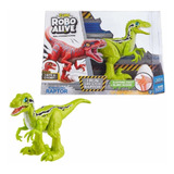 Zuru Robo Alive Rampaging Raptor Verde Mascota Electronica