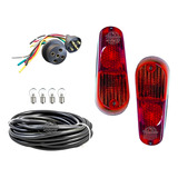 Kit Completo Luces Faros Fichas 5 Mts Cable 5x1 Para Trailer
