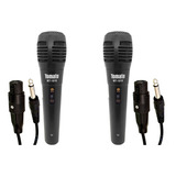 Kit Com 2 Microfone Dinâmico + Cabo 3m P10/xlr Chave On/off 