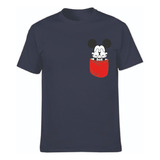 Polera Ratón Mickey  Mouse Rebelde  Dedo Diseño Bolsillo