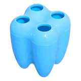 Porta Escova De Dente Infantil Azul Meninos Modelo Dentinho