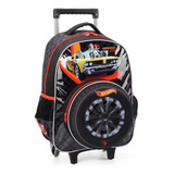 Mochila Rodinha Escolar Infantil Hot Wheels Speed Club 