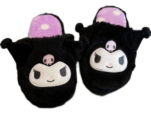 Pantuflas Kuromi Felpa Chiporro Invierno Kawaii Regalo