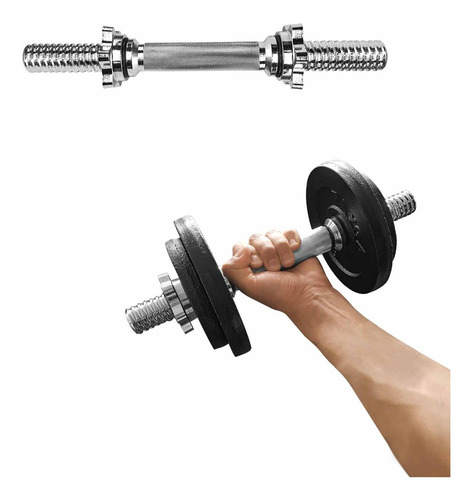 Par Barras Cortas Para Mancuernas Ajustables 30 Mm Gym Tayga