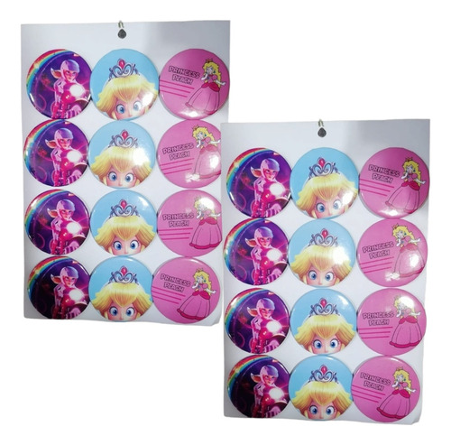 Princesa Peach 24 Botones Distintivos, Decoración. 