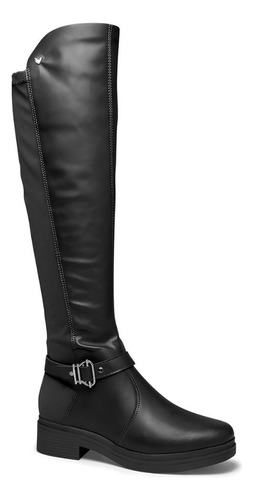 Bota Casual Cano Longo Montaria Feminina - Preto Mississipi