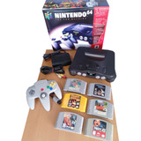 Nintendo 64 N64 Negro Con 6 Juegos Originales Y 1 Control