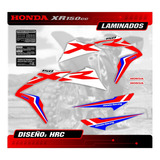 Kit Calcos - Gráfica Honda Xr 150 Hrc - Moto Blanca