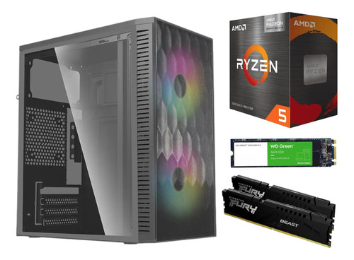 Pc Gamer Cpu Amd Ryzen 5600g Ram 32gb Ddr4 1 Tb Ssd Wi-fi | Envío gratis