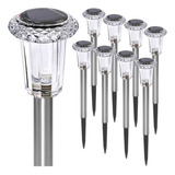 Luz Solar De Césped De Cristal De Diamante Acrílico 4pcs