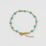 Pulsera Mujer En Murano Y Oro Laminado 18k