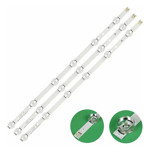 Kit 3 Tiras Leds 32lf580b 32lf550b 32lf595b Nuevas Aluminio!