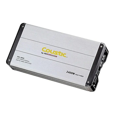Amplificador Coustic Pro-4mini 4ch Clase D 2400w Max Color Gris | Meses sin interés