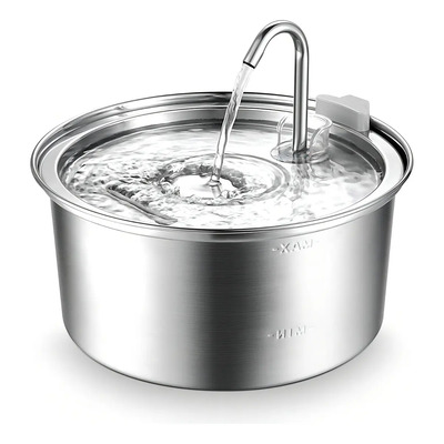 Bebedero Fuente De Agua Automática WBWIN 3.2L Acero Inoxidable Gatos Perros | Meses sin interés
