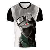 Camiseta Kakashi Sharingan Tshirt Anime Casual Full Ref0006