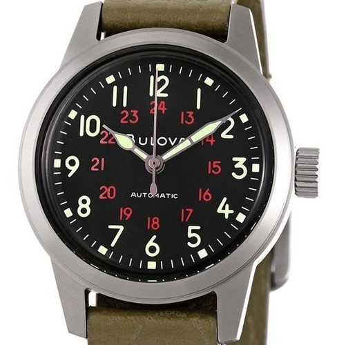 Relógio Bulova Hack Militar Field Watch Automático Premium