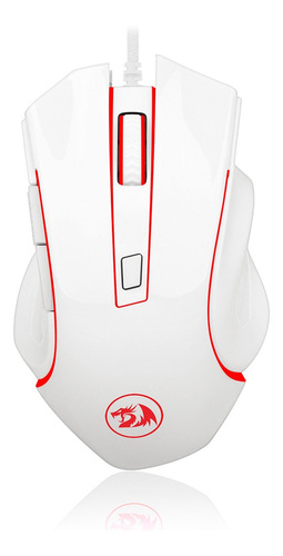 Mouse Gamer Redragon Nothosaur, 3200dpi, Branco, Com Led