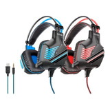 Auricular Gaming Ps4,  Tipo Vincha Con Luz Y Mic. Osaug580l