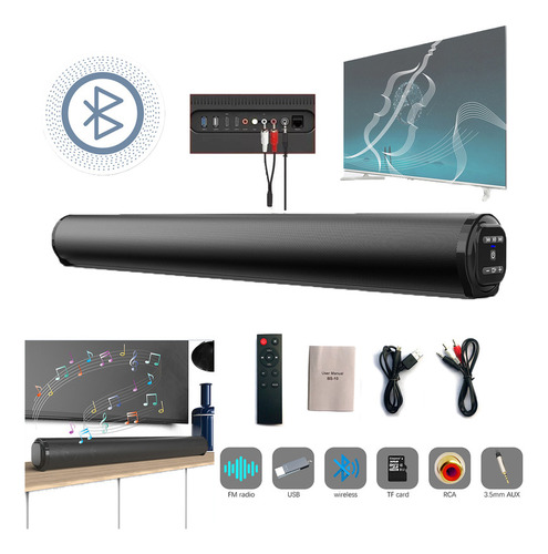 Barra De Sonido Estéreo Bluetooth 6.0 Para Cine En Casa