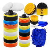 Jaronx 27pcs Car Polishing Pad Kit, 10pcs 4  Y 10pcs 3  Car 