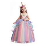 Vestido De Unicornio Para Nias Disfraz De Princesa [u]