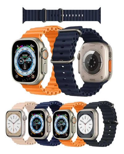 Pulseira Oceano Para Apple Watch Ultra 49mm 45mm 44mm 42mm