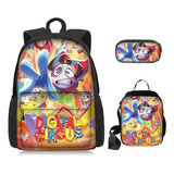 Mochila Con Accesorios The Amazing Digital Circus 3 Pcs