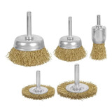 Set Cepillos Para Taladro Kit 5 Piezas Madera Metal Copa