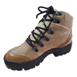 Zapatilla Bota Botita Para Trekking Modelo 124 Beige/arena