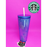 Starbucks Coffee Vaso Floral 24onz Blue 2023 