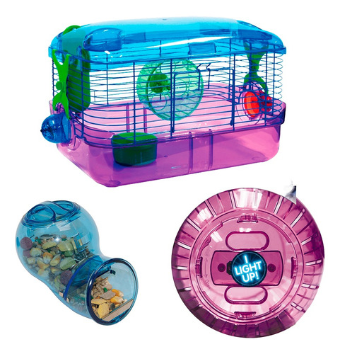 Jaula Para Hamster Kaytee + Dispensador Comida Y Ball Light