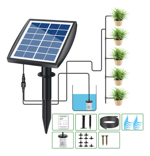 Sistema De Riego Automático Con Energía Solar En Patio Solar