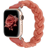 Malla Trenzada Elastica Para Apple Watch 49/45/42mm L Rosa