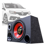 Caixa Som Automotivo Trio Completa Subwoofer Renault Sandero