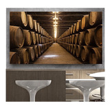 Papel De Parede Barril Tonel Para Decoração Adega Bar Vinho Barzinho  2x1m  S101