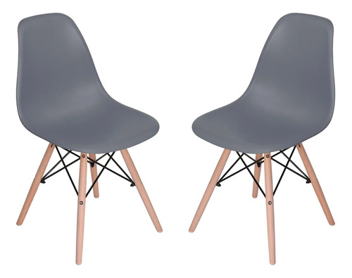 Set De 2 Sillas Eames Modernas Minimalistas Casa - Oficina