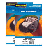 Papel Fotografico 180g Inkjet A4 Glossy Prova D´água 100 Fls