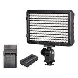 Iluminador Led Greika Pt-176s P/ Canon Nikon Sony C/ Bateria