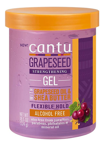 Cantu Grapeseed Style Gel 16.5 Oz Jar (pack De 2)