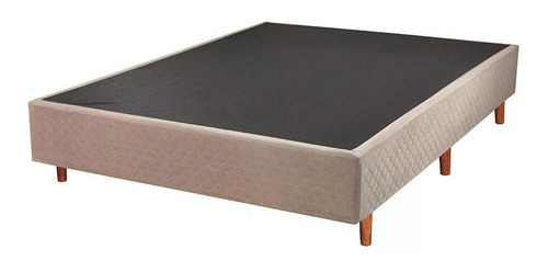 Base Box Casal 138x24 Suede Cristalflex Cor Marrom