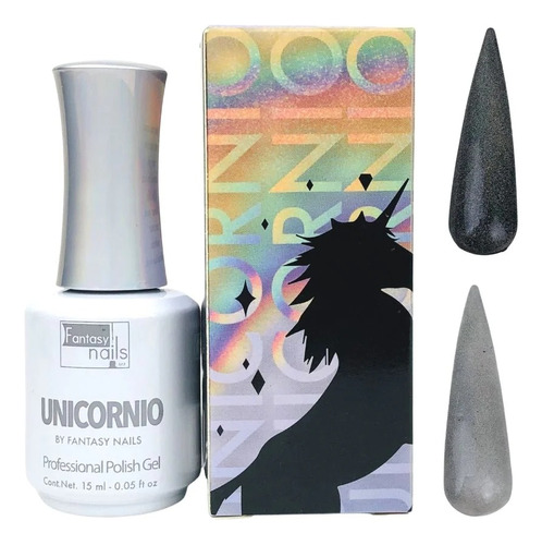 Gel Unicornio Plata Fantasy Nails