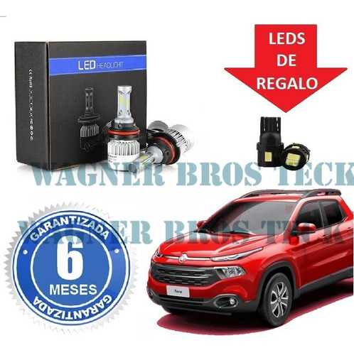 Kit Luces Led Cree Canbus H7 O H11 Fiat Toro 16.000 Lms Wbt