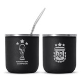 Mate Termico Argentina Campeon Clubes Futbol Grabado Laser