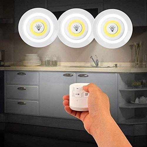 Kit Com 3 Luminárias Luz Led Decorativas Com Controle Remoto