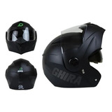 Casco Moto Abatible Ghira Gh1000 Negro Mate Certificado