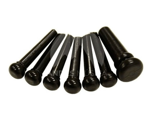 Set 6 Pins Puente Negro Para Guitarra Acústica 