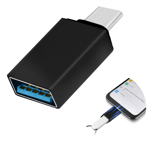 Adaptador Otg Usb Hembra A Usb Tipo C Memoria Smartphone