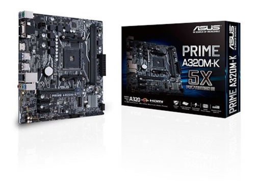 Tarjeta Madre Asus Prime A320m-k, Am4, 2 Ddr4, 1 Pci-e 3.0