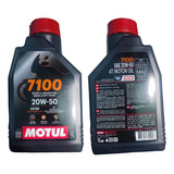 3 Aceite Sintetico Motul 7100 20w-50 Moto 4 T R6 R1 Gsxr Rr