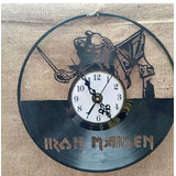 Iron Maiden - Reloj Artesanal Calado En Disco De Vinilo